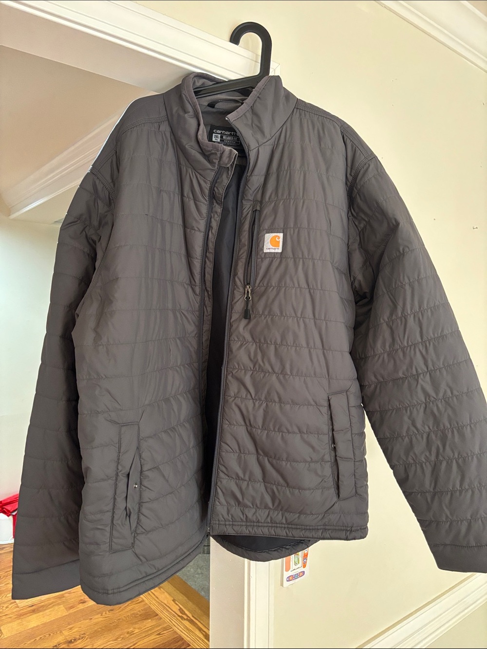 Carhartt Men's Quilted Gray Insulated Puffer Jacket